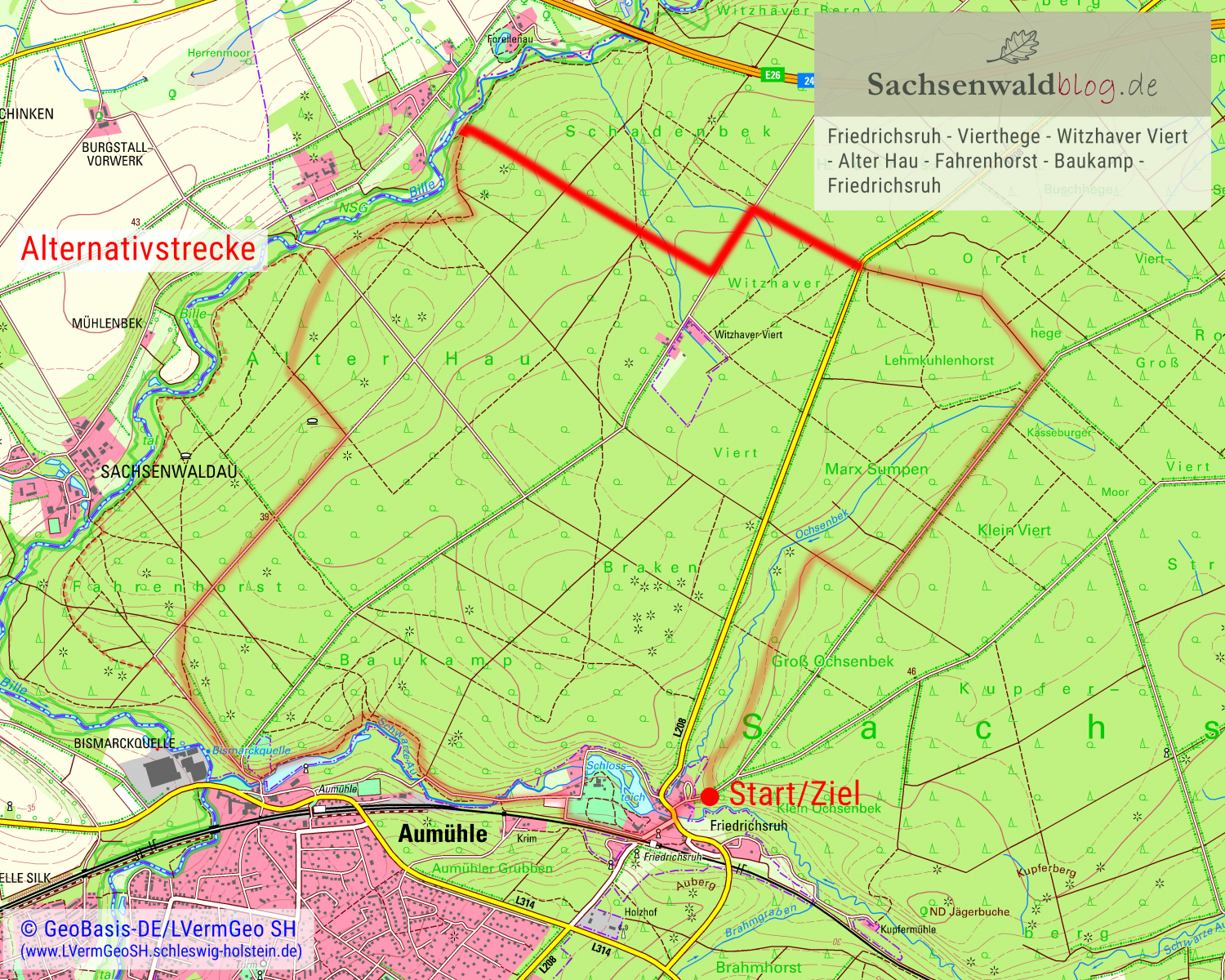 Sachsenwaldblog.de Karte Tour 5
